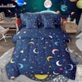 thumbnail image 1 of Feelyou Galaxy Stars Moon Bedding Comforter Set 7pcs, Teen Kid Boy Girl King Bedding Sets, 1 of 8
