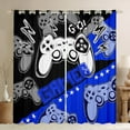 thumbnail image 1 of Feelyou Game Console Player Blackout Curtains Set of 2 (52x84 Each), Blue Gamer Gamepad Window Curtains, Teens Kids Boys Girls Curtains and Drapes, Curtains and Drapes Decor, 1 of 6