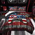 thumbnail image 1 of Feelyou Gamepad Lover Boys Bedding Comforter Set, Rustic Wooden Cabin Twin Comforter Sets, Retro American Flag Reversible Bedding Set, Ultra Soft Bedroom Decor, 2pcs, 1 of 9