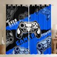 thumbnail image 1 of Feelyou Gaming Gamer Kids Black Out Curtains, Game Gamepad Controller Curtains Pack of 2 (42x63 Each), Blue Cartoon Style Bedroom Curtains, Black Out Curtains Decor, 1 of 7