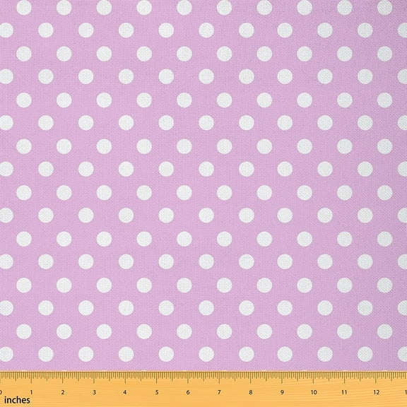 Feelyou Geometric Fabric by the Yard 1 Yard for Adult, Violet Polka Dots Room Decor Fabric by the Yard, Chic Circle Abstract Fabric for Sewing, Luxury Bedroom Decor