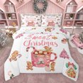 thumbnail image 1 of Feelyou Gingerbread Man Child Bedding Comforter Set, Pink Xmas Tree Twin Comforter Sets, Sweet Christmas Theme Reversible Bedding Set, Microfiber Bedroom Decor, 2 Pieces, 1 of 8