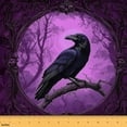 thumbnail image 1 of Feelyou Girl Western Halloween Fabric by the Yard 5 Yards, Magical Crow Home Decor Fabric by the Yard, Vintage Purple Damask Sewing Fabric, Breathable Home Decor, 1 of 6