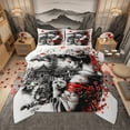 thumbnail image 1 of Feelyou Girls Geisha King Size Comforter Sets, Fox Mount Fuji Bedding Comforter Set, Vintage Japanese Style Bedding Set, 1 of 8