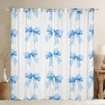 thumbnail image 1 of Feelyou Girly Blue Bowknot Black Out Curtains, Princess Watercolor Bow-tie Curtains Pack of 2 (42x63 Each), Teens Kids Girls Women Bedroom Curtains, Window Curtains Decor, 1 of 6
