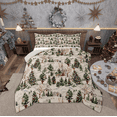 thumbnail image 1 of Feelyou Girly Green Tree Bedding Comforter Set, Rustic Winter Snowflake Twin Comforter Sets, Merry Christmas Theme Reversible Bedding Set, Ultra Soft Home Decor, 2pcs, 1 of 8