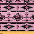 thumbnail image 1 of Feelyou Girly Pink Aztec Fabric by the Yard 1 Yard, Sheep Skeleton Home Decor Fabric by the Yard, Bohemian Hippie Sewing Fabric, Super Cozy Room Decor, 1 of 6
