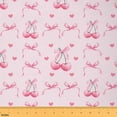 thumbnail image 1 of Feelyou Girly Pink Bow Fabric by the Yard 5 Yards, Cartoon Cherry Home Decor Fabric by the Yard, Princess Ribbon Sewing Fabric, Ultra Soft Home Decor, 1 of 6
