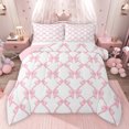 thumbnail image 1 of Feelyou Girly Pink Bow Full Size Comforter Sets for Child, Cute Ribbon Bowknot Bedding Comforter Set, Fairy Tale Princess Reversible Bedding Sets, Super Cozy Room Decor, 3 Pieces, 1 of 9