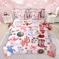 thumbnail image 1 of Feelyou Girly Pink Cactus Twin Bedding Sets 7-Piece, Kawaii Cowgirl Boot Hat Bedding Comforter Set, Western Princess Style Reversible Sheet Sets, Luxury Bedroom Decor, 1 of 7