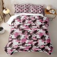 thumbnail image 1 of Feelyou Girly Pink Camo Fishing Quilt Full for Ladies, Rustic Farmhouse Full Bedspread Sets, Pink Black, 3-Piece, 1 of 7
