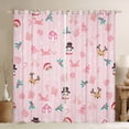 thumbnail image 1 of Feelyou Girly Pink Christmas Black Out Curtains, Santa Claus Snowman Curtains Pack of 2 (42x63 Each), Teen Girl Kid Boy Bedroom Curtains, Blackout Curtains Home Decor, 1 of 6