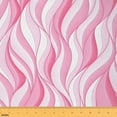 thumbnail image 1 of Feelyou Girly Pink Minimalst Fabric by the Yard 1 Yard, Stripes Ombre Home Decor Fabric by the Yard, Abstract Geometric Sewing Fabric, Luxury Bedroom Decor, 1 of 6