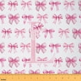 thumbnail image 1 of Feelyou Girly Pink Ribbon L Fabric by the Yard 1 Yard, Initial Letter A to Z Room Decor Fabric by the Yard, Kawaii Cartoon Style Fabric for Sewing, Microfiber Bedroom Decor, 1 of 6