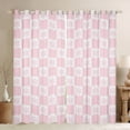 thumbnail image 1 of Feelyou Girly Pink Snowflake Curtains Pack of 2 (42x84 Each), Princess Cute Christmas Curtains Blackout, Kawaii Cartoon Buffalo Bedroom Curtains, Blackout Curtains Home Decor, 1 of 6