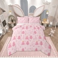 thumbnail image 1 of Feelyou Girly Pink Tree Bedding Comforter Set, Cartoon Winter Snowflake Twin Comforter Sets, Merry Christmas Theme Reversible Bedding Set, Lightweight Room Decor, 2-Piece, 1 of 8