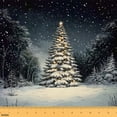thumbnail image 1 of Feelyou Glitter Green Tree Fabric by the Yard 1 Yard, Winter Snowflake Sewing Fabric, Kid Merry Christmas Home Decor Fabric by the Yard, Microfiber Bedroom Decor, 1 of 6