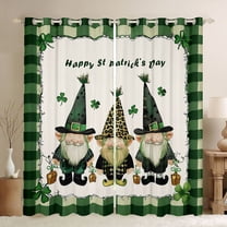Feelyou Gnome Black Out Curtains, St. Patrick's Day Curtains Pack of 2 (42x63 Each)