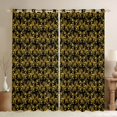 thumbnail image 1 of Feelyou Gold Boho Dragon Black Out Curtains, Retro Damask Curtains Pack of 2 (42x63 Each), 1 of 6