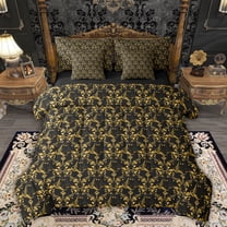 Feelyou Gold Mandala Damask Twin Bedding Sets 7-Piece, Cartoon Ghost Bedding Comforter Set