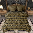 thumbnail image 1 of Feelyou Gold Mandala Damask Twin Bedding Sets 7pcs, Rustic Butterfly Bedding Comforter Set, 1 of 8