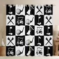 thumbnail image 1 of Feelyou Golf Lover Boy Black Out Curtains, Sports Gaming Gamer Curtains Pack of 2 (42x63 Each), Black White Plaid Check Bedroom Curtains, Curtains and Drapes Room Decor, 1 of 6
