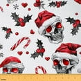 thumbnail image 1 of Feelyou Gorhic Skeleton Skull Fabric by the Yard 1 Yard for Kids, Candy Home Decor Fabric by the Yard, Christmas Floral Flower Sewing Fabric, Breathable Home Decor, 1 of 6