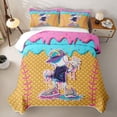 thumbnail image 1 of Feelyou Graffiti Baseball Ice Cream Quilt Full for Boys Girls, Fashion Streetwear Full Bedspread Sets, 3 Pieces, 1 of 7