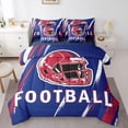 thumbnail image 1 of Feelyou Graffiti Rugby Twin Bedding Sets 7pcs, Blue Red Bedding Comforter Set, 1 of 7