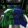 thumbnail image 1 of Feelyou Green Blue Gamepad Bedding Comforter Set, Video Gaming Gamer Twin Comforter Sets, Teens Kids Boys Girls Reversible Bedding Set, Luxury Bedroom Decor, 2 Pieces, 1 of 8
