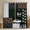 thumbnail image 1 of Feelyou Green Buffalo Curtains Pack of 2 (42x84 Each), Pine Tree Plant Curtains Blackout, 1 of 6