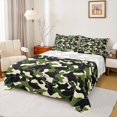 thumbnail image 1 of Feelyou Green Camouflage Teens Twin Sheet Sets, Hunting Duck Deer Twin Fitted Sheet, Rustic Jungle Wildlife Flat Sheet, Luxury Bedroom Decor, 3 Pieces, 1 of 7