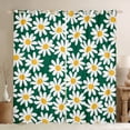 thumbnail image 1 of Feelyou Green Groovy Flower Curtains Pack of 2 (42x84 Each) for Girls, Rustic Daisy Floral Curtains Blackout, Vibrant Plant Bedroom Curtains, Black Out Curtains Decor, 1 of 6