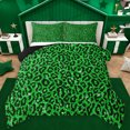 thumbnail image 1 of Feelyou Green Leopard Print Full Size Comforter Sets, Modern Fashion Polkadots Bedding Comforter Set, Cheetah Wildlife Reversible Bedding Sets, Microfiber Bedroom Decor, 3 Pieces, 1 of 8