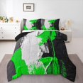 thumbnail image 1 of Feelyou Green Oil Printing Bedding Comforter Set, Modern Fashion Artwork Twin Comforter Sets, Teen Kid Adult Reversible Bedding Set, Breathable Home Decor, 2-Piece, 1 of 8