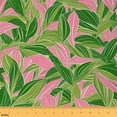 thumbnail image 1 of Feelyou Green Pink Palm Fabric by the Yard 1 Yard, Tropical Plant Sewing Fabric, Teens Adult Kids Home Decor Fabric by the Yard, Breathable Home Decor, 1 of 6