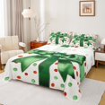 thumbnail image 1 of Feelyou Green Ribbon Bow Queen Sheet Sets, Colorful Cartoon Dots Flat Sheet, Merry Christmas Queen Fitted Sheet, Ultra Soft Home Decor,4-Piece, 1 of 7