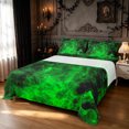 thumbnail image 1 of Feelyou Green Spooky Ghost Bed Sheets, Gothic Halloween Full Size Sheets, 4-Piece, 1 Flat Sheet, 1 Fitted Sheet and 2 Pillowcases, 1 of 5