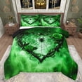 thumbnail image 1 of Feelyou Green Thorny Rose Full Size Comforter Sets for Couple, Gothic Spider Web Bedding Comforter Set, Romantic Love Heart Reversible Bedding Sets, Ultra Soft Bedroom Decor, 3 Pieces, 1 of 8