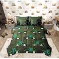 thumbnail image 1 of Feelyou Green Tractor Child Bedding Comforter Set 7 Pieces, Cartoon Vehicle Print Full Bedding Set, Rustic Excavator Reversible Fitted Sheet Flat Sheet, Super Cozy Room Decor, 1 of 7