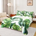 thumbnail image 1 of Feelyou Green Tropic Leaves Full Size Sheets, Watercolor Plant Bed Sheets, Summer Botanical Theme Sheet Sets, Ultra Soft Bedroom Decor, 4-Piece, 1 of 7