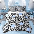 thumbnail image 1 of Feelyou Grey Leopard Print Comforter Set 7pcs, Retro Western Stars King Bedding Sets, 1 of 8