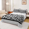 thumbnail image 1 of Feelyou Grey Leopard Print Full Size Sheets, Zebra Cheetah Animal Bed Sheets, 4-Piece, 1 of 7