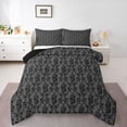thumbnail image 1 of Feelyou Grey Mandala Damask Full Size Comforter Sets, Boho Snake Bedding Sets, 3pcs, 1 of 8