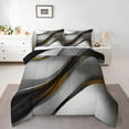 thumbnail image 1 of Feelyou Grey Orange Stripes Bedding Comforter Set for Adult, Chic Abstract Ombre Twin Comforter Sets, Modern Geometric Reversible Bedding Set, Lightweight Room Decor, 2-Piece, 1 of 8