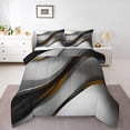 thumbnail image 1 of Feelyou Grey Orange Stripes Full Size Comforter Sets for Adult, Chic Abstract Ombre Bedding Comforter Set, Modern Geometric Reversible Bedding Sets, Lightweight Room Decor, 3-Piece, 1 of 8