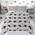 thumbnail image 1 of Feelyou Grey Police Car Queen Comforter Set, Kids Boys Girls Bedding Comforter Set, 3pcs, 1 of 8