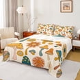 thumbnail image 1 of Feelyou Groovy Flower Floral Full Size Sheets, Cartoon Mushroom Bed Sheets, 4 Pieces, 1 of 7