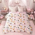 thumbnail image 1 of Feelyou Guinea Pig Bedding Comforter Set 7 Pieces, Cartoon Leaf Flower Full Bedding Set, 1 of 8