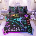 thumbnail image 1 of Feelyou Gymnastics Lover Bedding Comforter Set 7 Pieces, Ballet Dance Full Bedding Set, 1 of 8